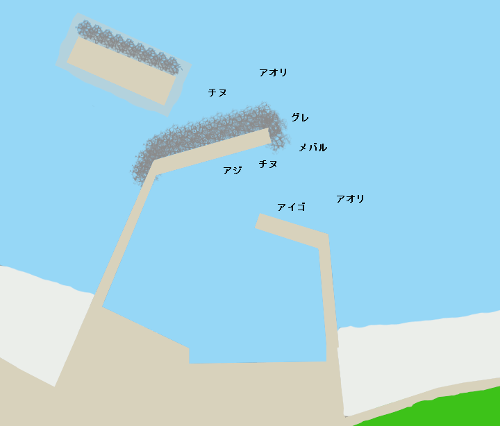 野島漁港ポイント図