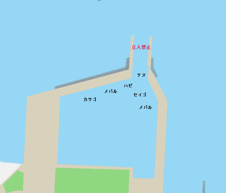 下御糸漁港ポイント図