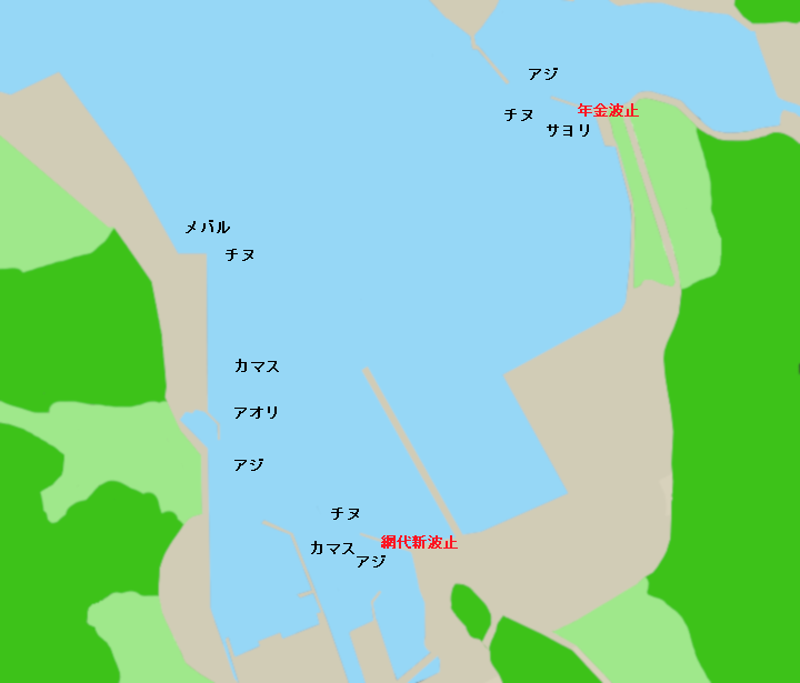 由良港ポイント図