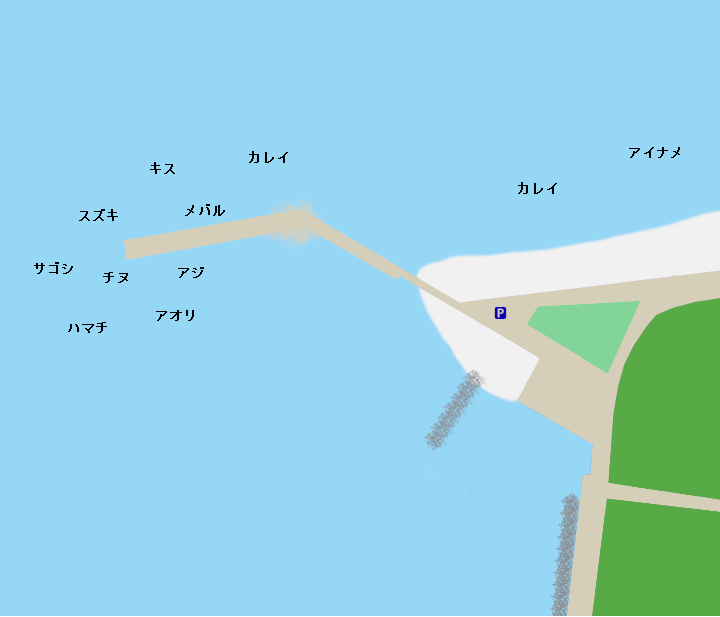平田漁港ポイント図
