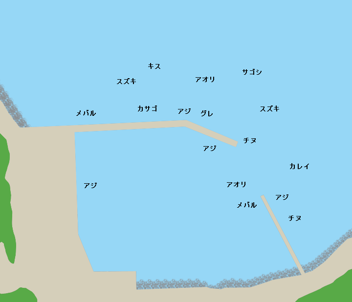海崎港ポイント図