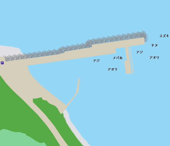 御崎漁港ポイント図