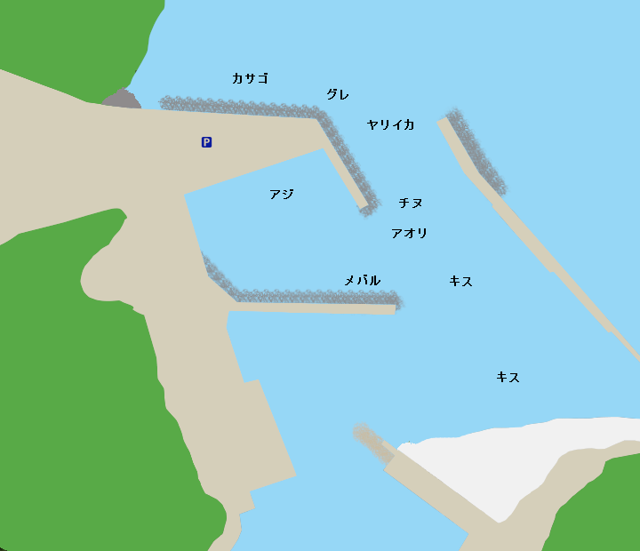 御津漁港ポイント図