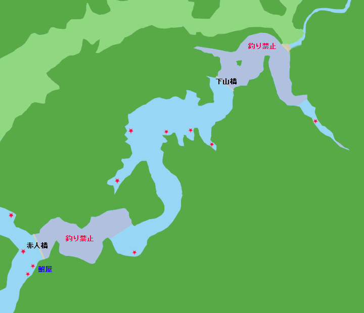 室生ダム（室生湖）ポイント図