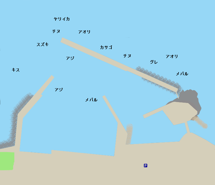 野井漁港ポイント図