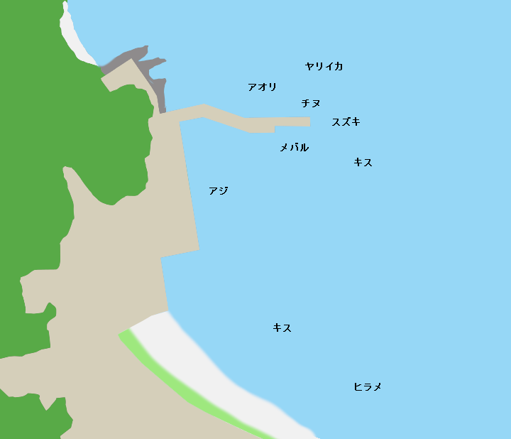 大芦漁港ポイント図