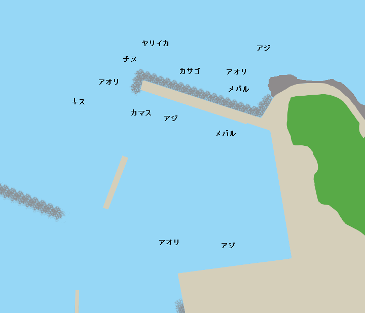 鷺浦漁港ポイント図