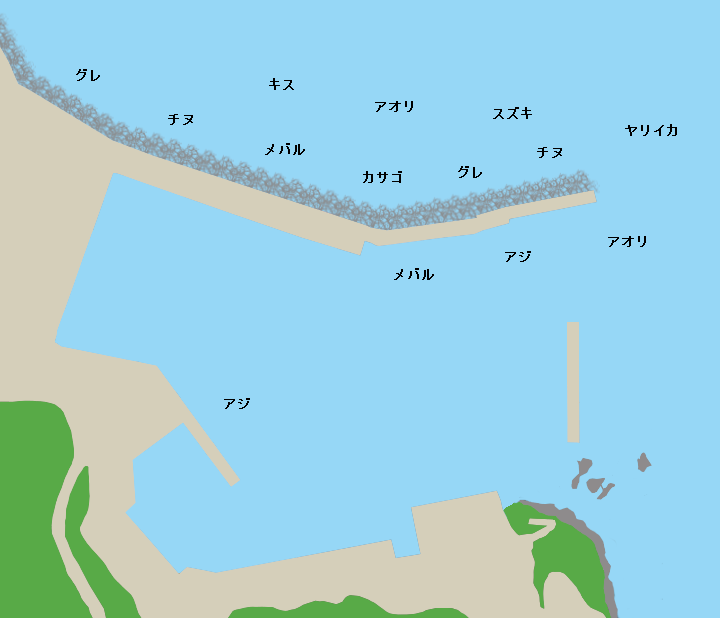 瀬崎漁港ポイント図