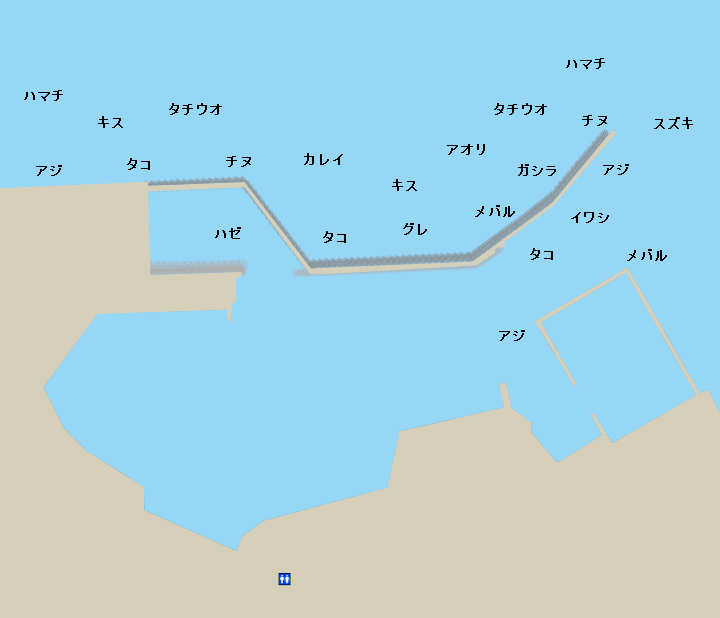 富島漁港ポイント図