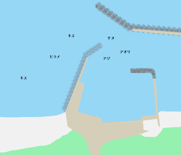 波子漁港ポイント図