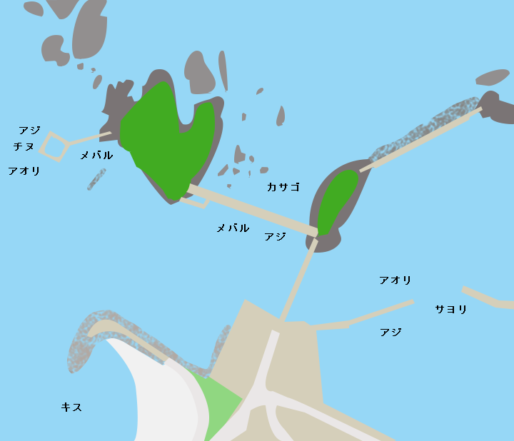 高浜海釣り公園ポイント図