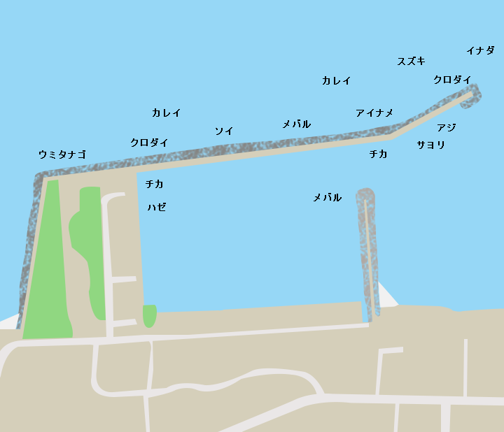 原別漁港ポイント図