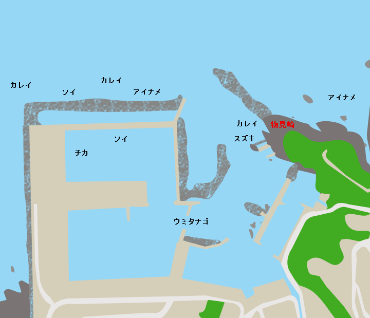 白糠漁港ポイント図