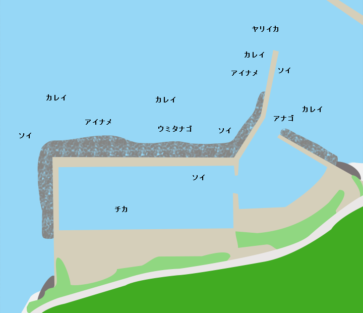 岩屋漁港ポイント図