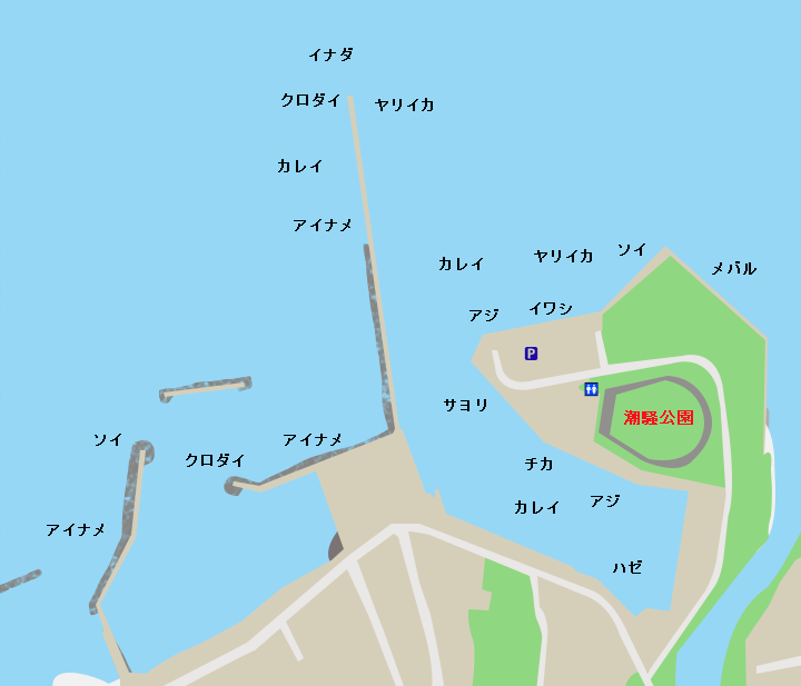 野辺地港ポイント図