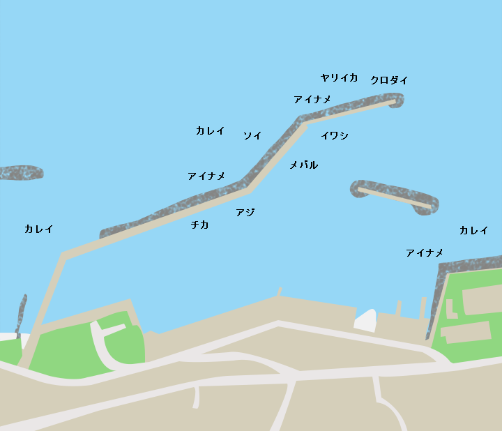 馬門漁港ポイント図