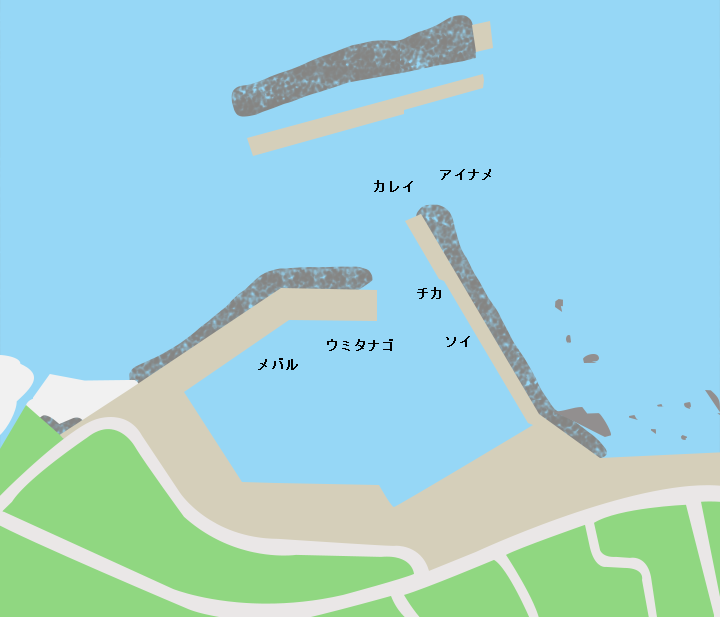 大蛇漁港ポイント図