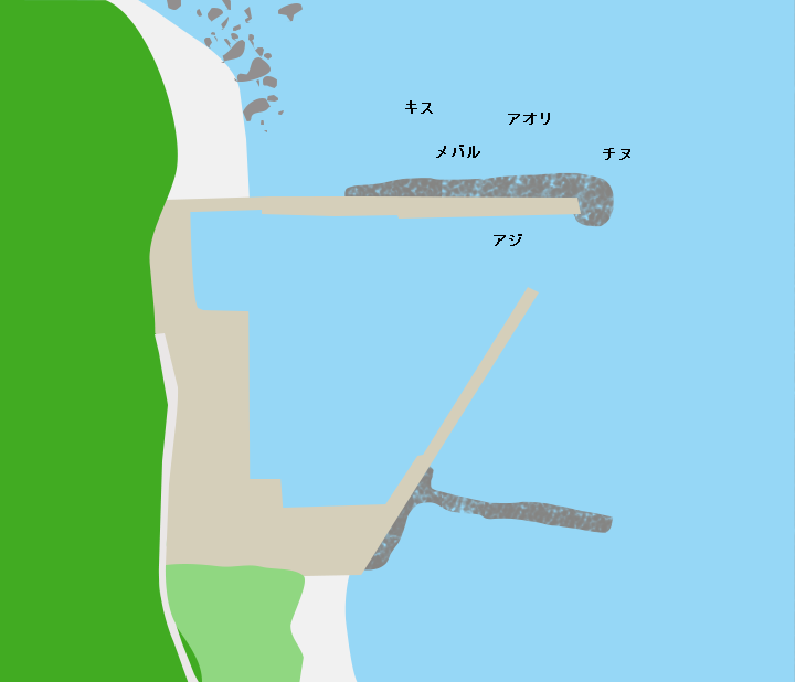 坂尻漁港ポイント図