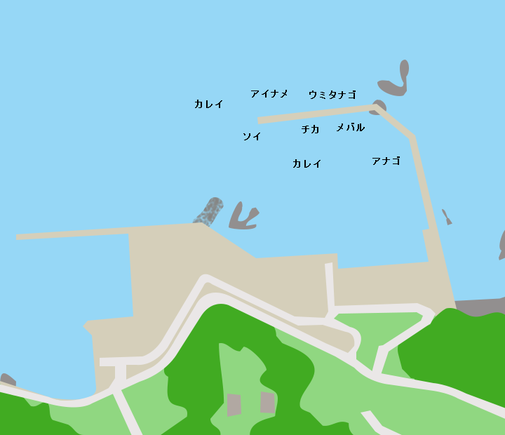 要谷漁港ポイント図
