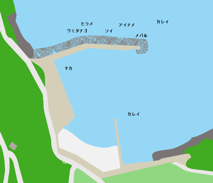 大陽漁港ポイント図
