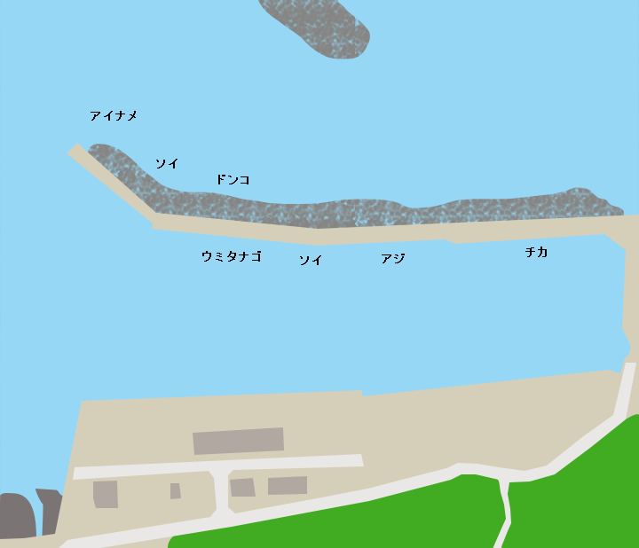 小袖漁港ポイント図