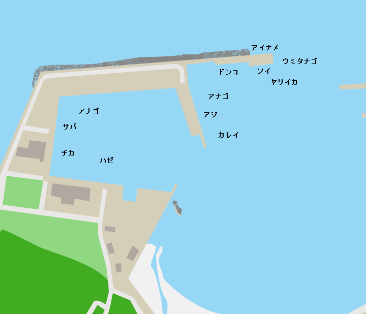 八木漁港ポイント図
