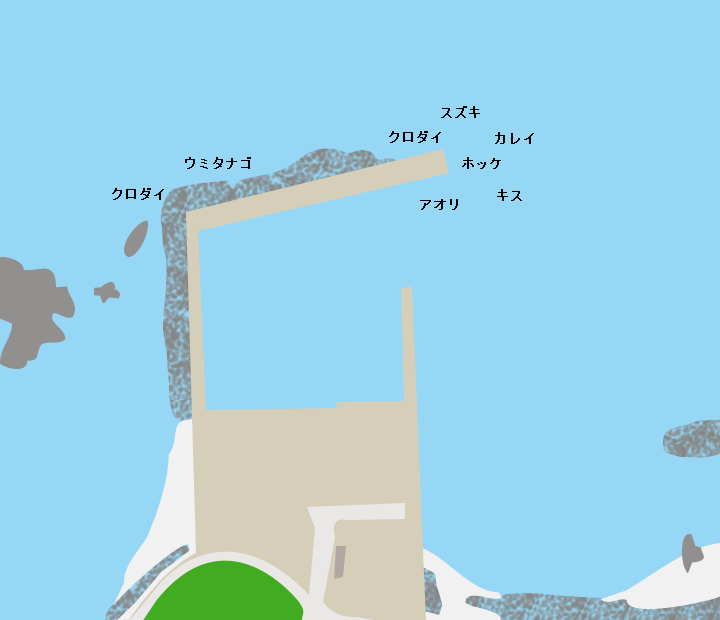 黒崎漁港ポイント図
