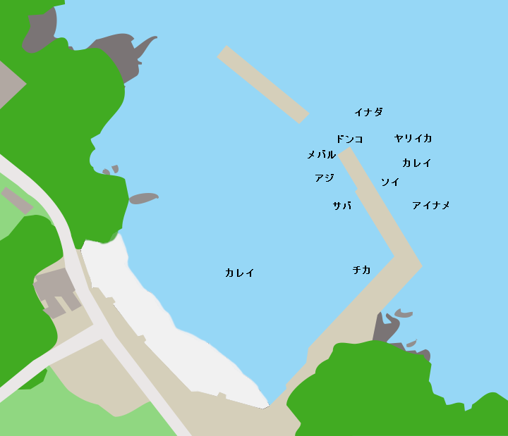 碁石浜ポイント図