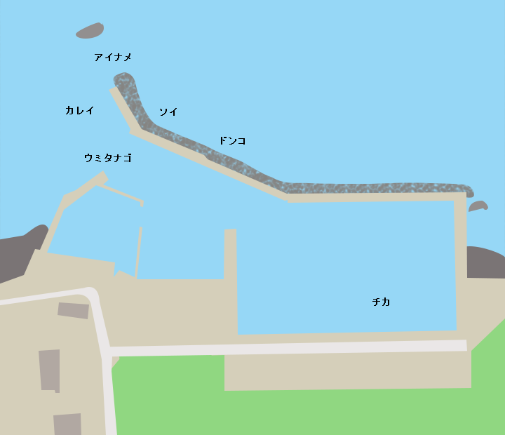 角浜漁港ポイント図