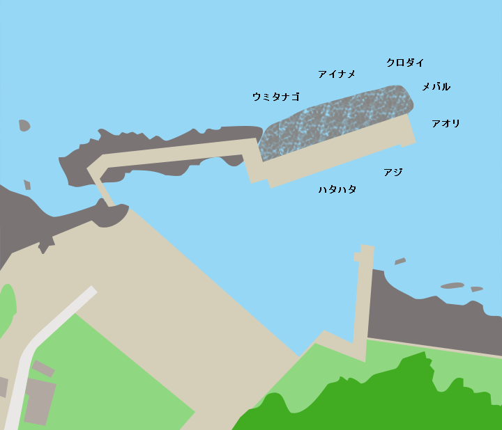 小砂川漁港ポイント図