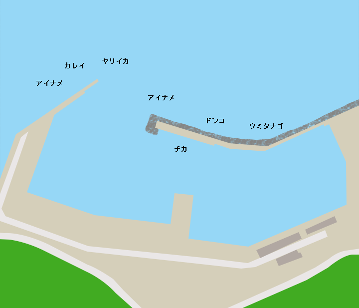 箱崎白浜漁港ポイント図