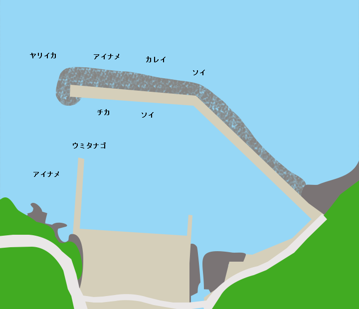 石浜漁港ポイント図