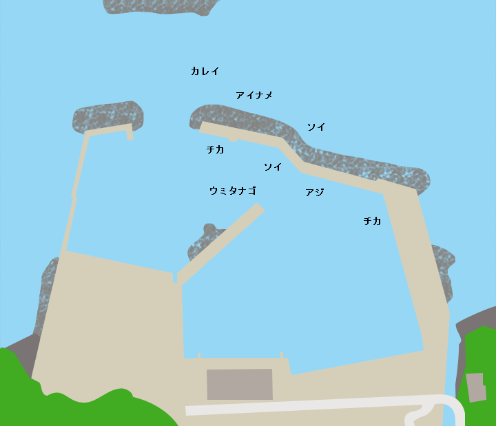 千鶏漁港ポイント図