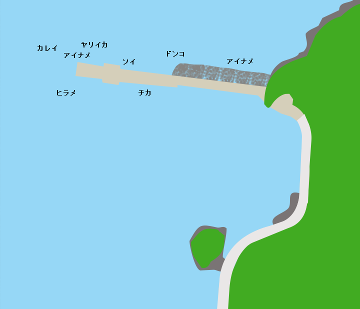 蛸ノ浜漁港ポイント図