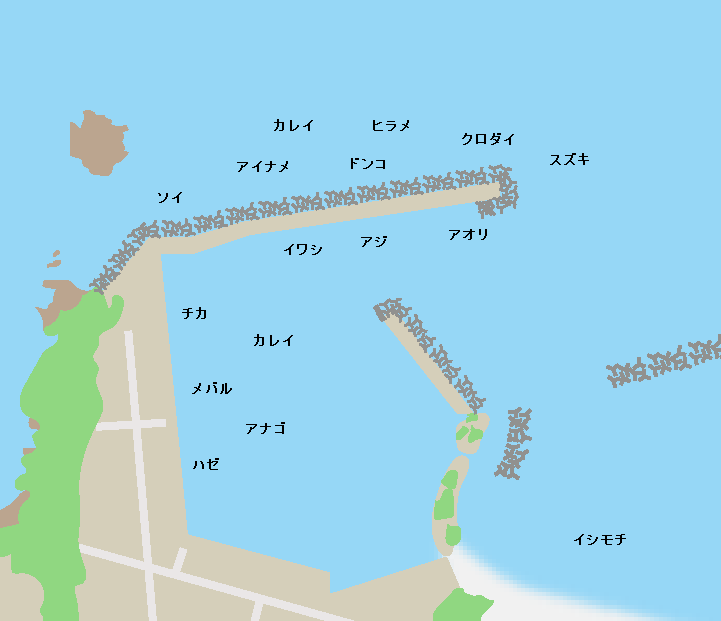 松ヶ浜漁港ポイント図