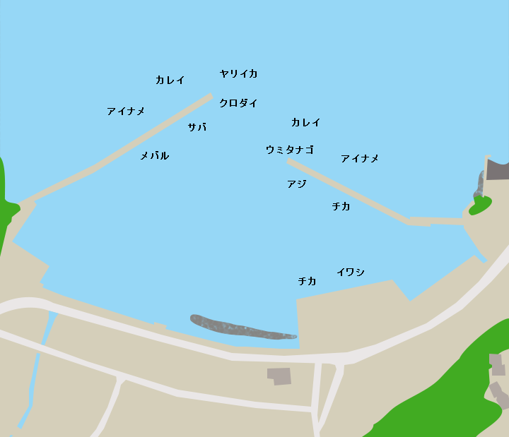 水浜漁港ポイント図