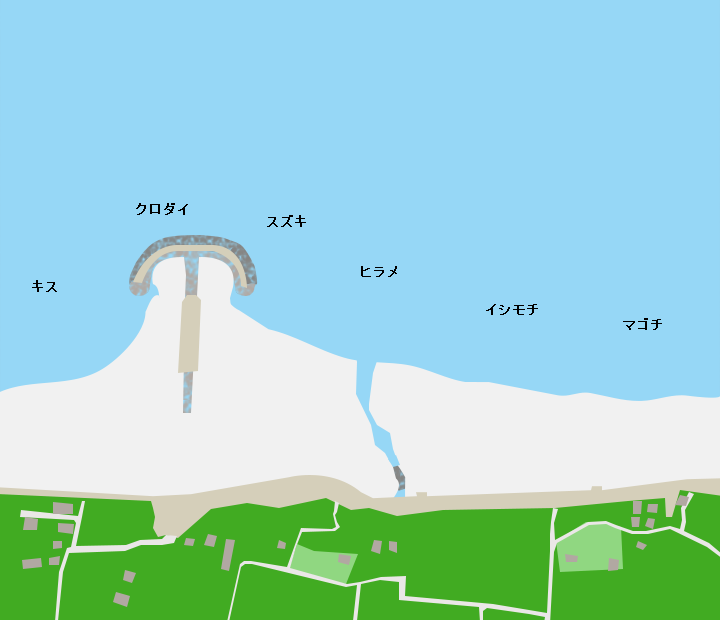 大小志崎海岸ポイント図