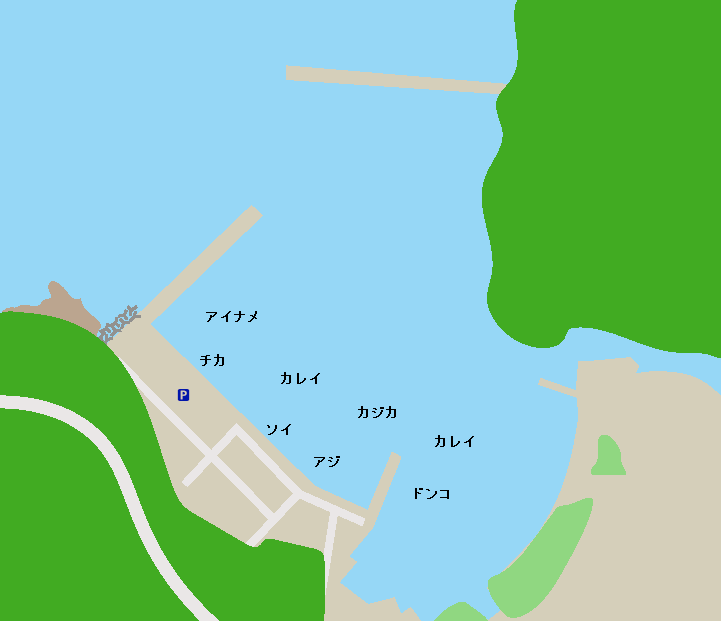 大沢漁港ポイント図