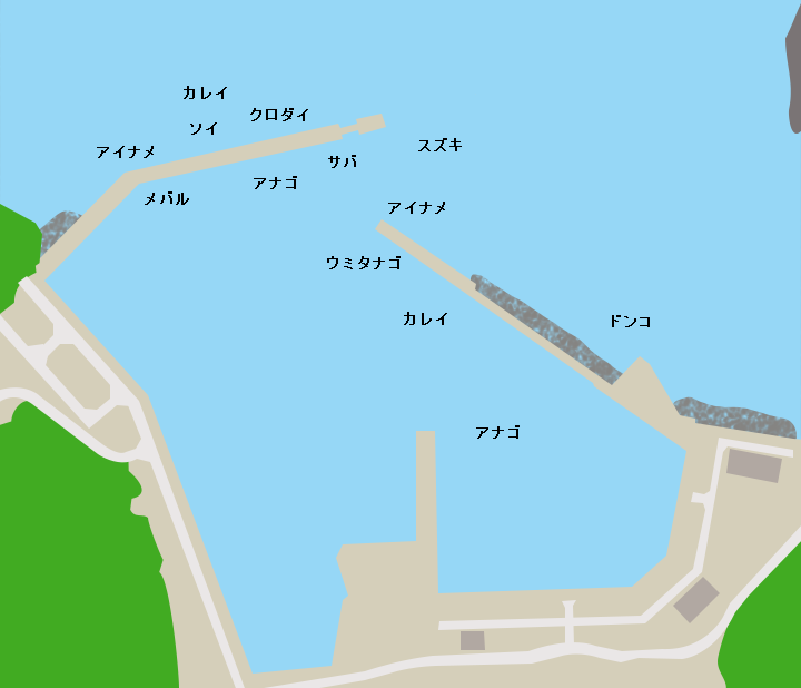 寄磯漁港ポイント図
