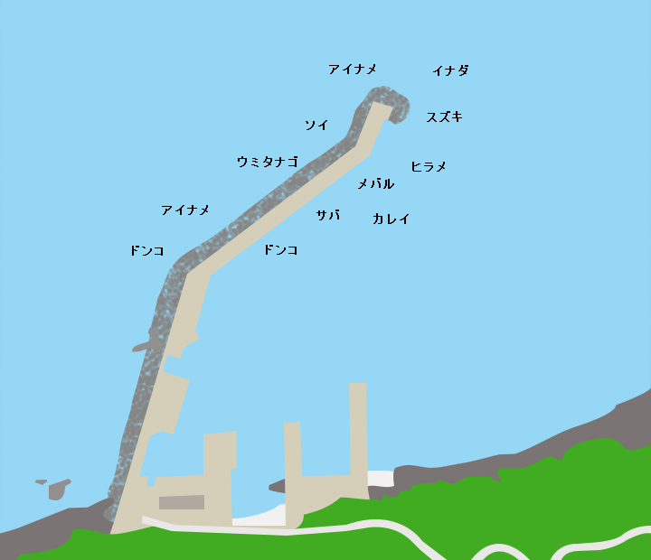 金華山港ポイント図
