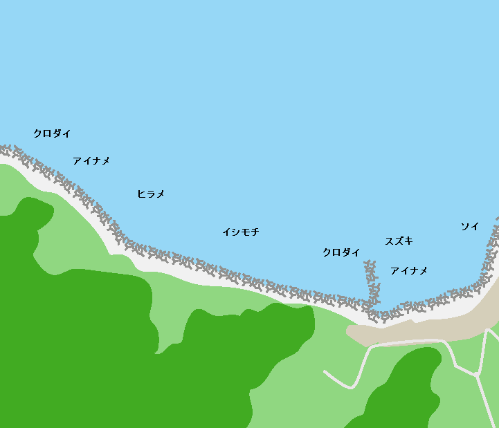 蒲庭海岸ポイント図