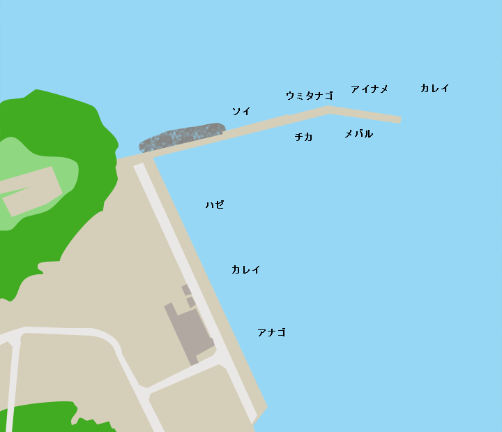 牧浜漁港ポイント図