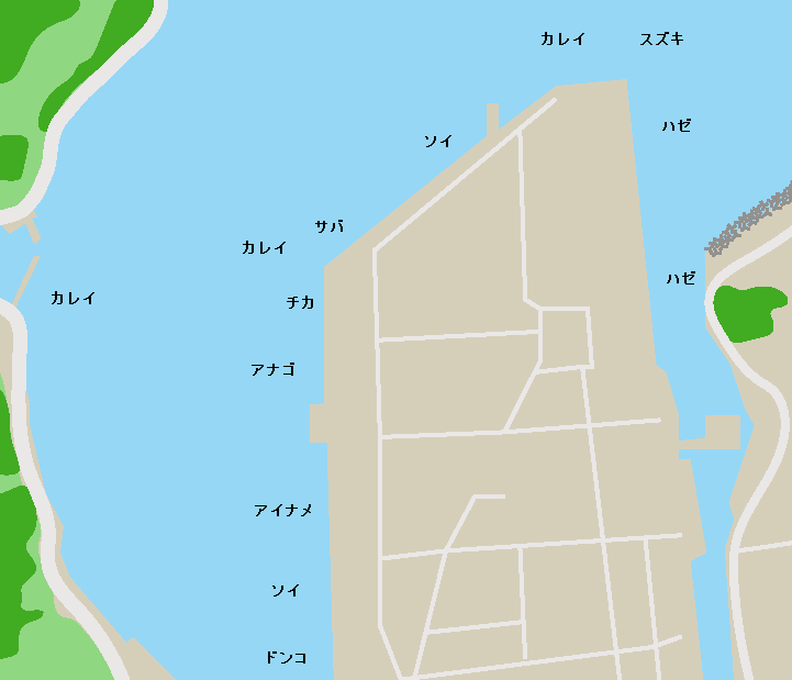 気仙沼商港付近ポイント図