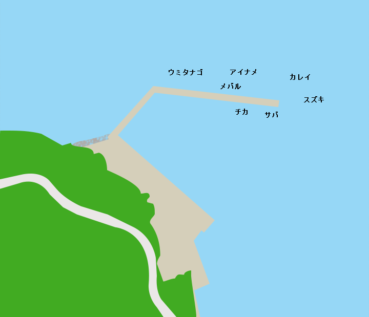 小積浜漁港ポイント図