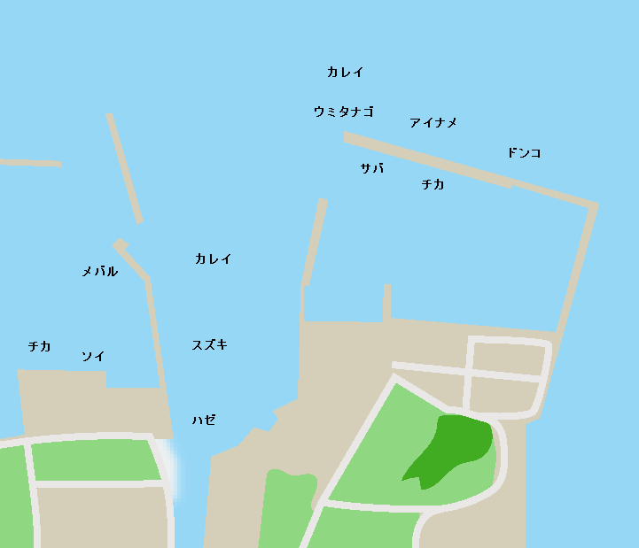 松岩漁港ポイント図