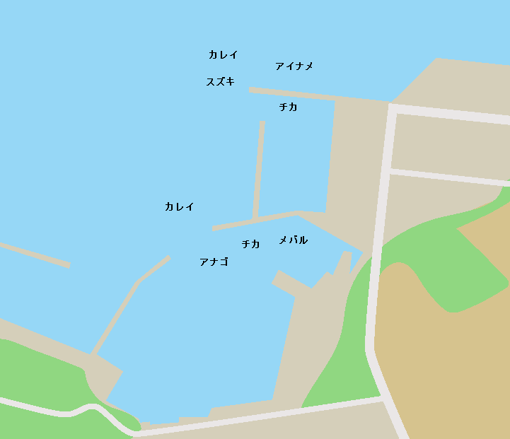 波路上漁港ポイント図