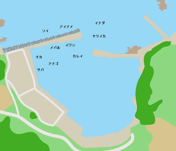 前浜漁港ポイント図