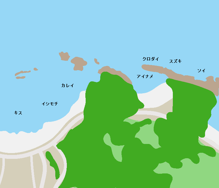 波立海岸ポイント図