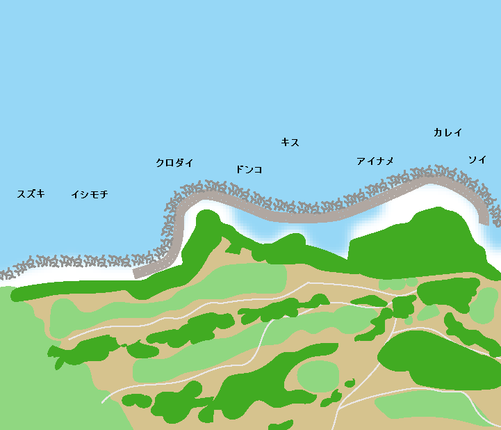 照島海岸ポイント図