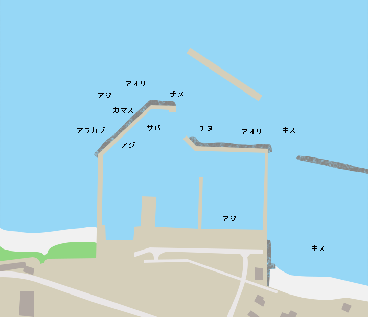 柊原漁港ポイント図